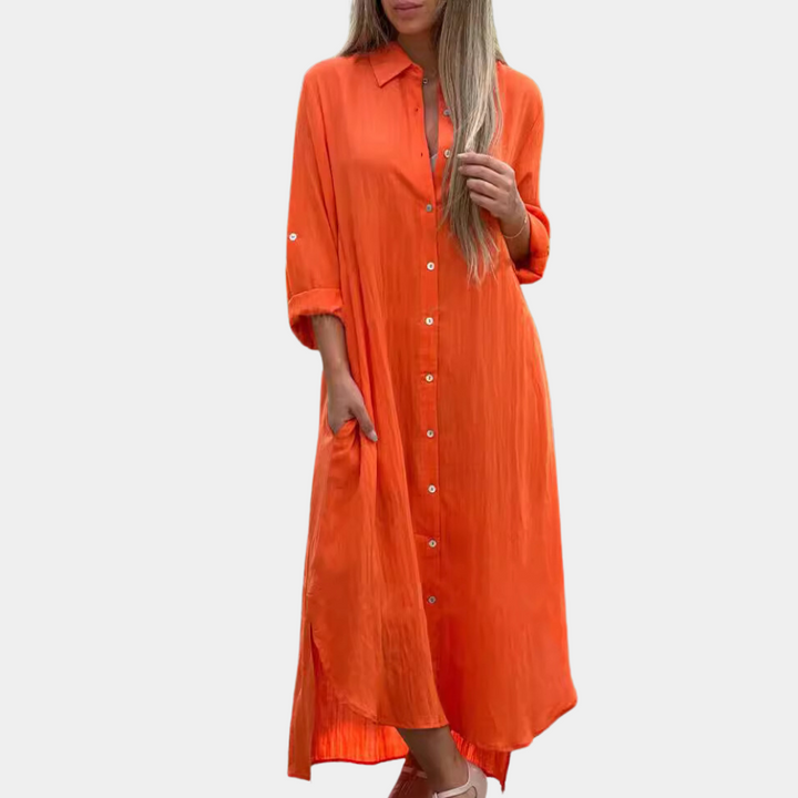 Langes, locker sitzendes Kleid für Damen
