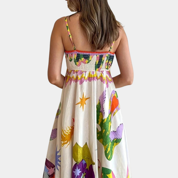 Ilze - Elegantes Spaghettiträger-Damenkleid