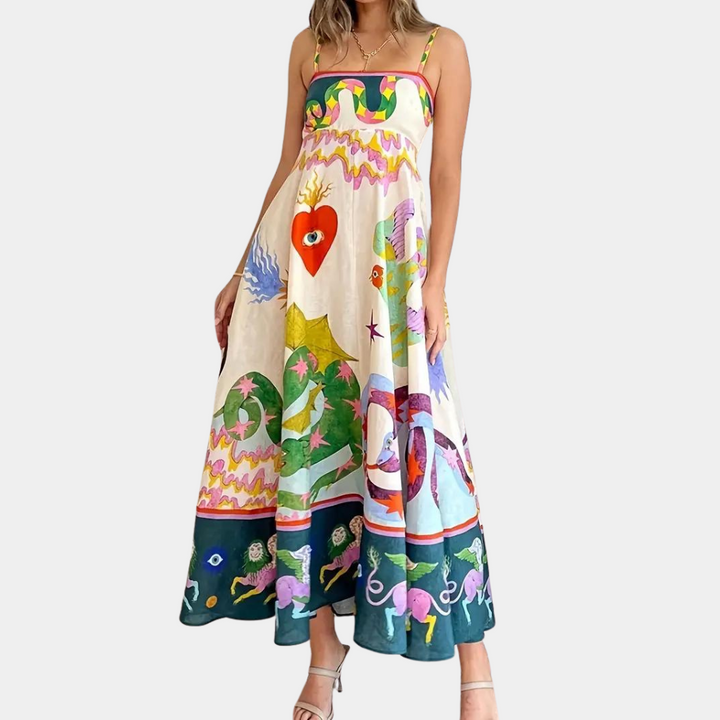 Ilze - Elegantes Spaghettiträger-Damenkleid