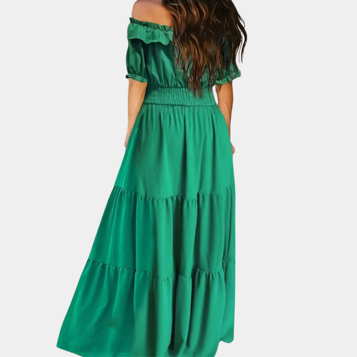 Ivita - Elegantes schulterfreies Maxikleid für Damen