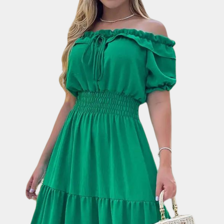 Ivita - Elegantes schulterfreies Maxikleid für Damen