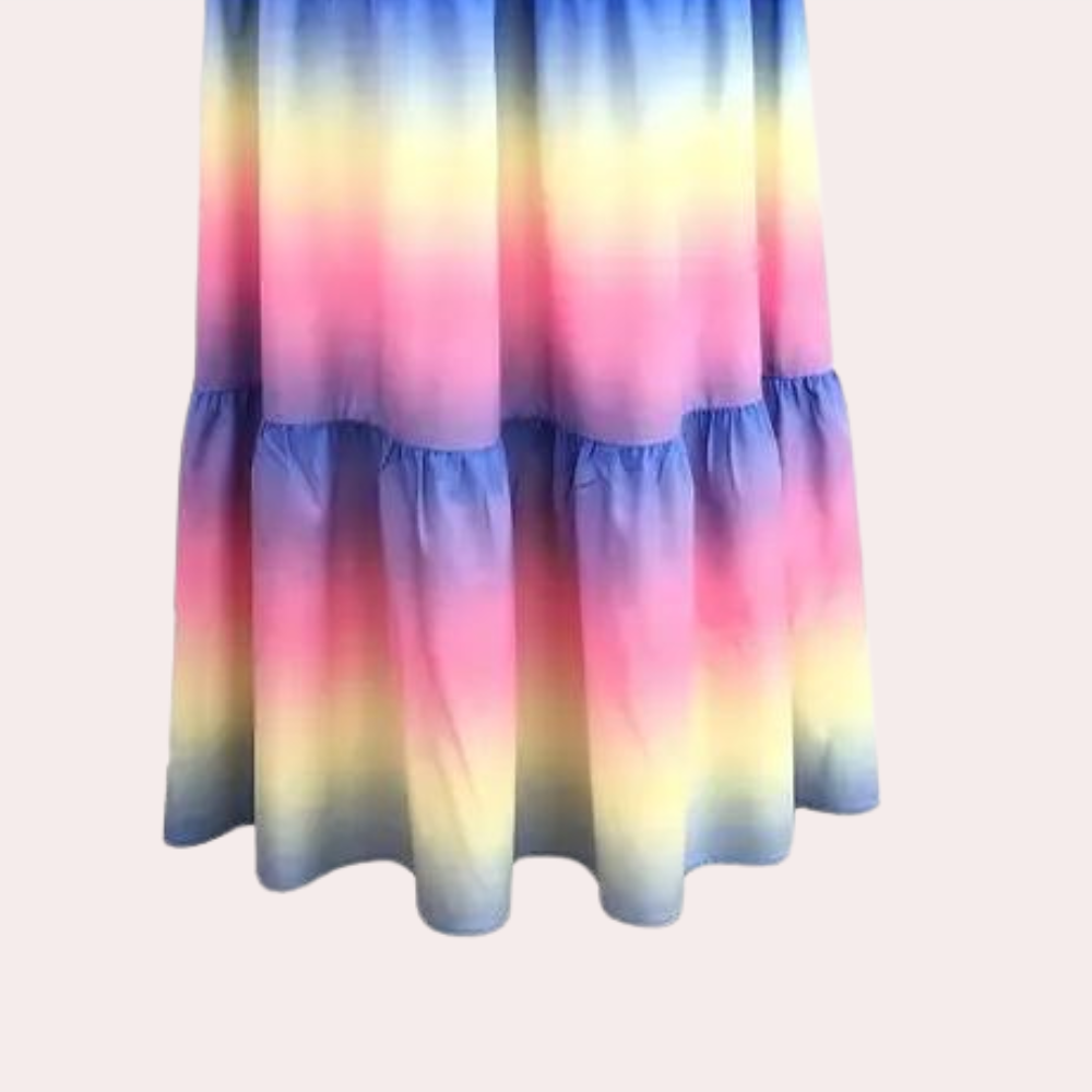 Schulterfreies Damen-Stufenkleid