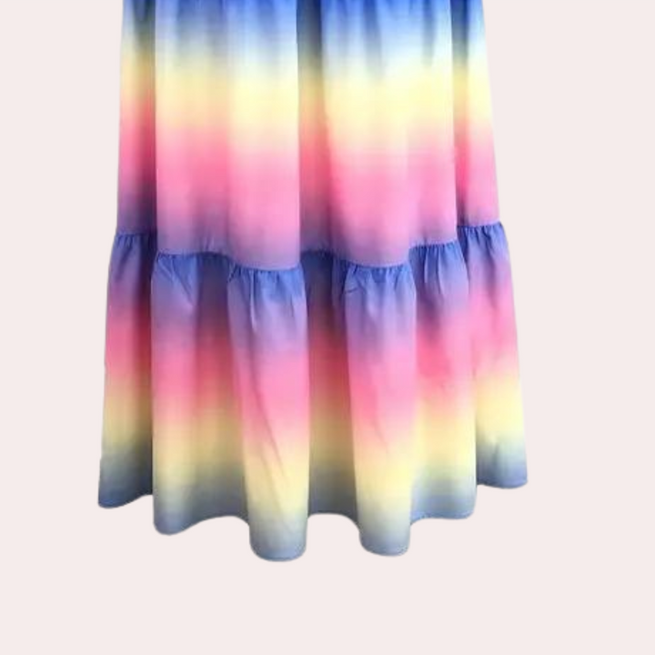 Schulterfreies Damen-Stufenkleid