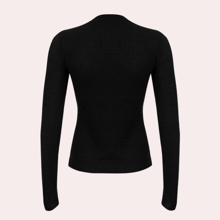 Langärmeliges Damen-Strickoberteil