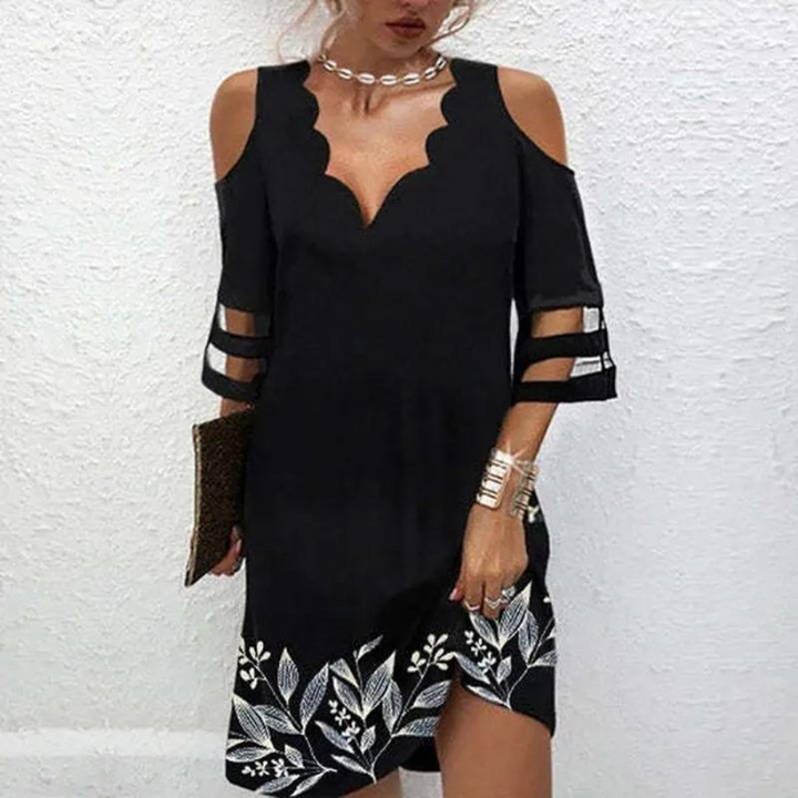 Kataryna - Elegantes Cold-Shoulder-Kleid mit Spitzen