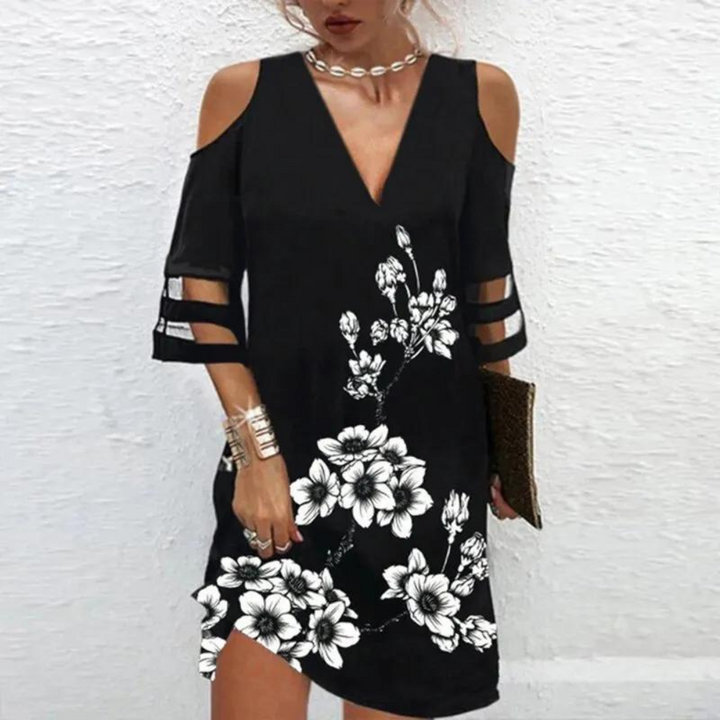 Kataryna - Elegantes Cold-Shoulder-Kleid mit Spitzen