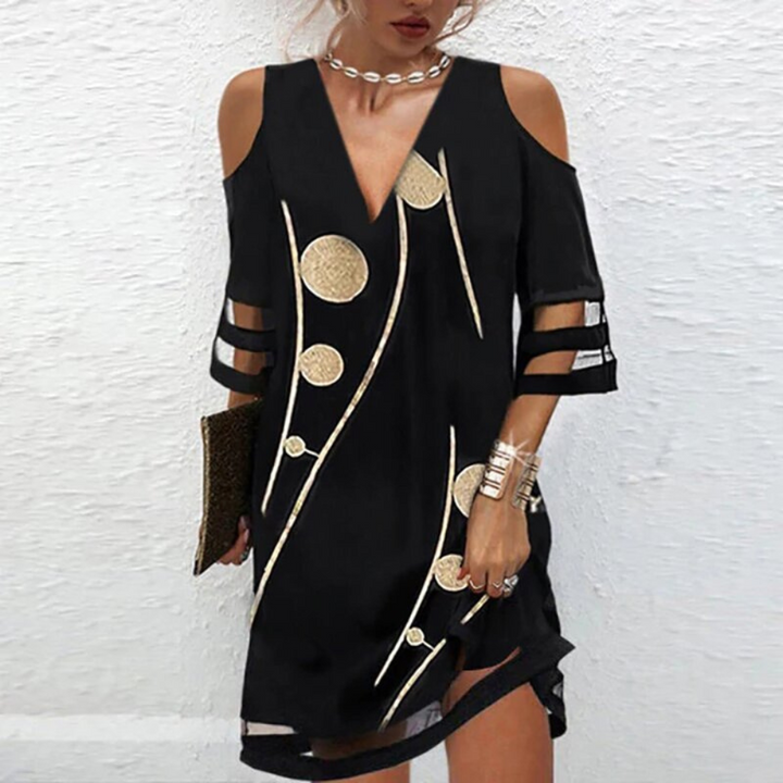 Kataryna - Elegantes Cold-Shoulder-Kleid mit Spitzen