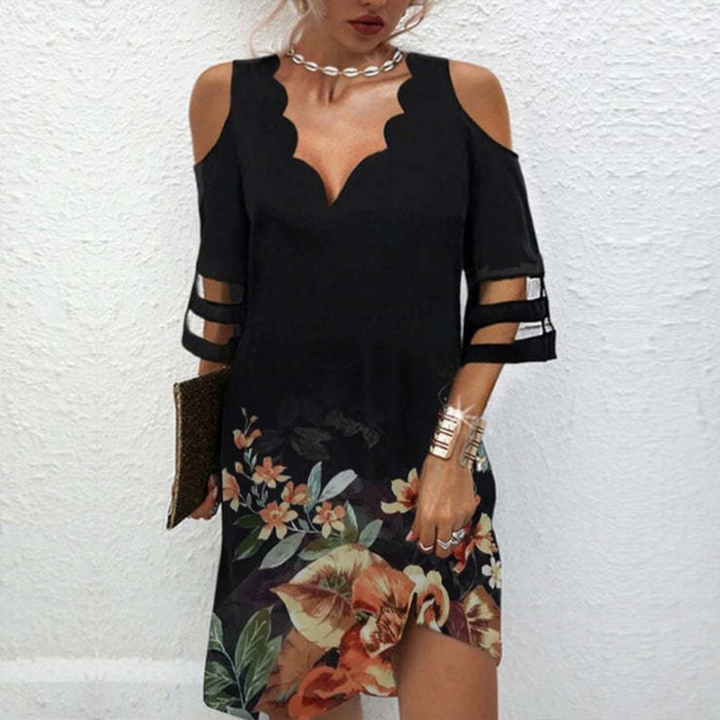 Kataryna - Elegantes Cold-Shoulder-Kleid mit Spitzen