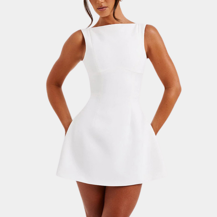 Janelle - Damen Minikleid mit U-Boot-Ausschnitt