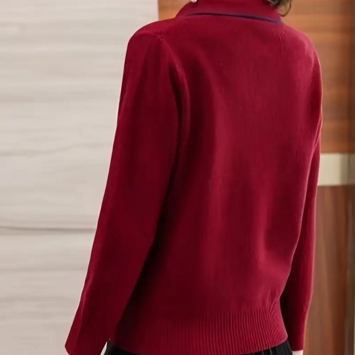 Liviya - Weicher Damenpullover mit Kragen
