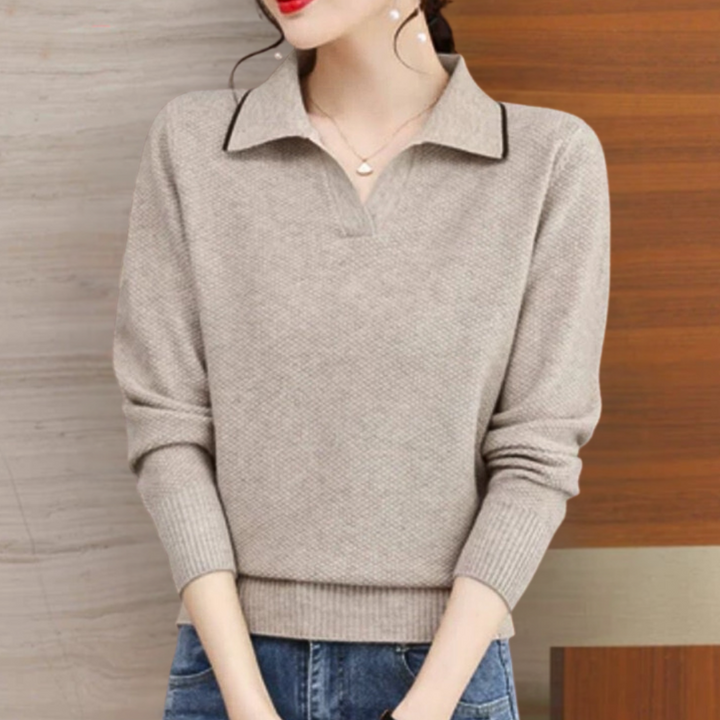 Liviya - Weicher Damenpullover mit Kragen